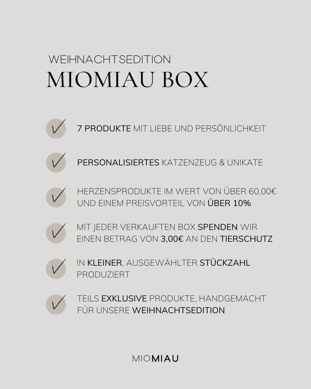 MIOMIAU BOX - Weihnachtsedition